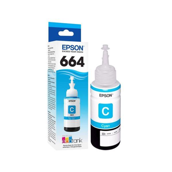 Botella De Tinta Epson T664 220 70mL - Cyan