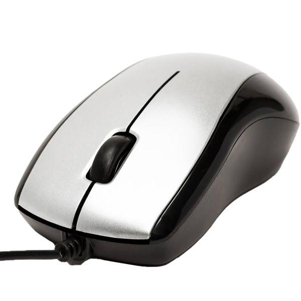 Mouse Maxell MOWR-101 USB - Plata/Negro